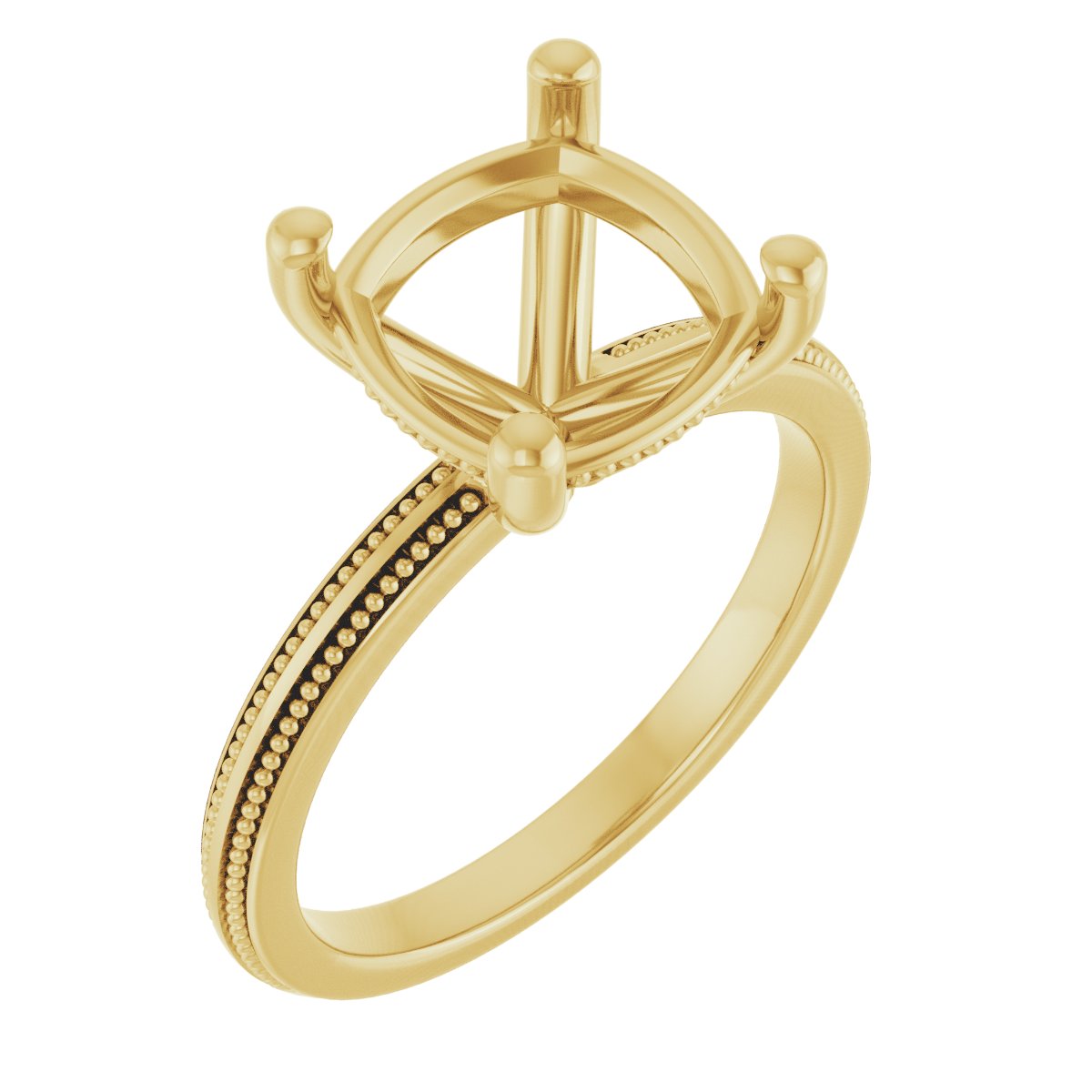 Solitaire Milgrain Engagement Ring