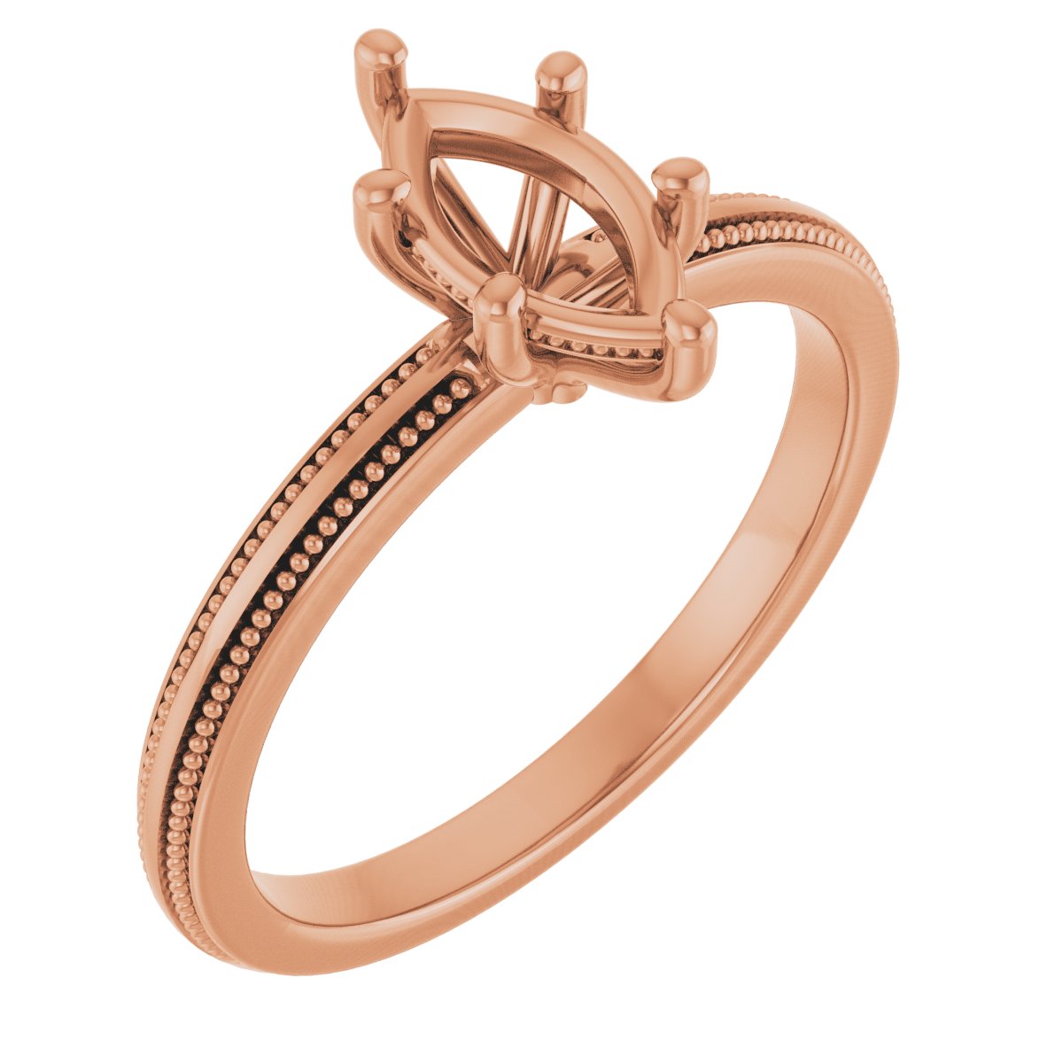 Solitaire Milgrain Engagement Ring