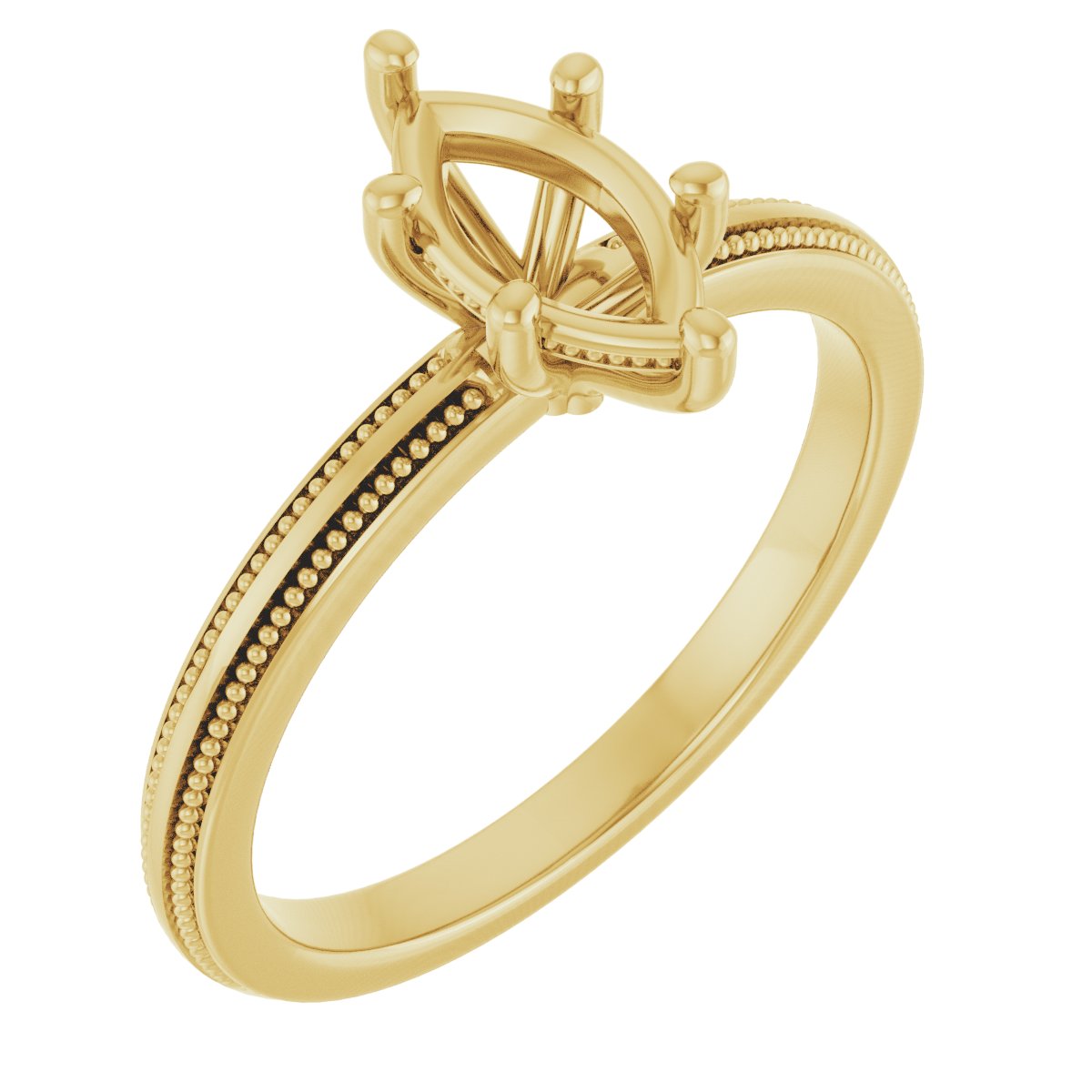 Solitaire Milgrain Engagement Ring
