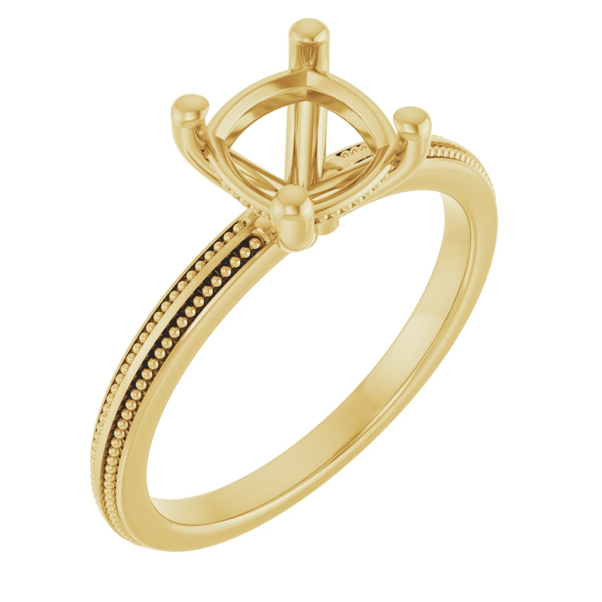 Solitaire Milgrain Engagement Ring