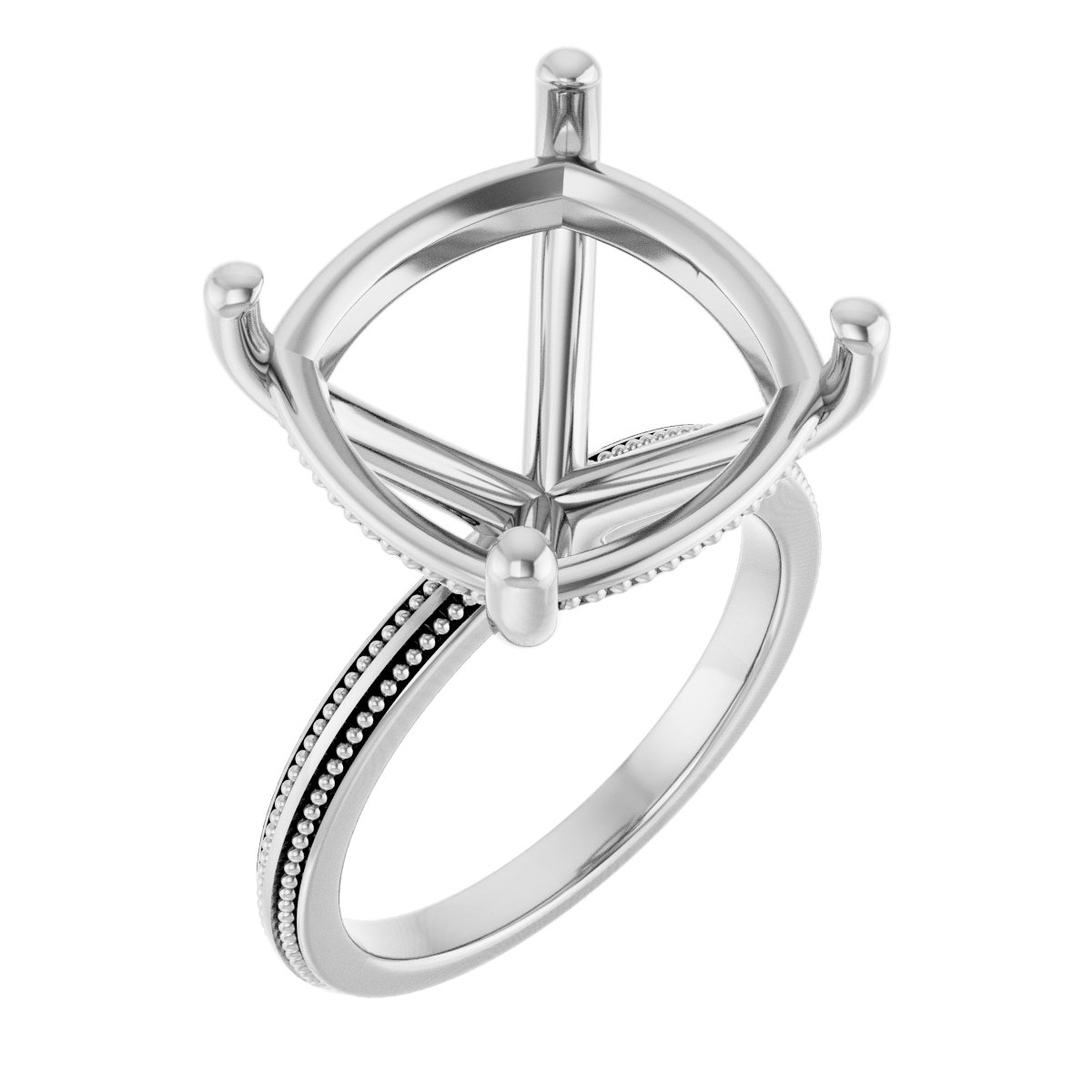Solitaire Milgrain Engagement Ring