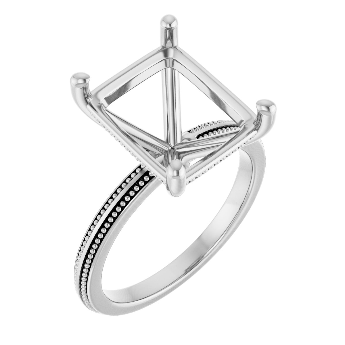 Solitaire Milgrain Engagement Ring