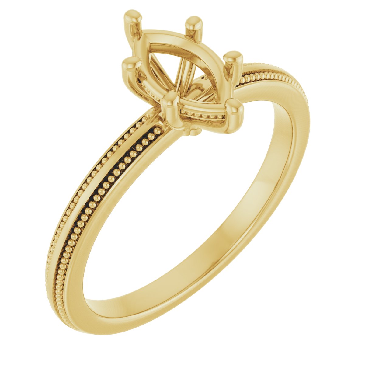 Solitaire Milgrain Engagement Ring