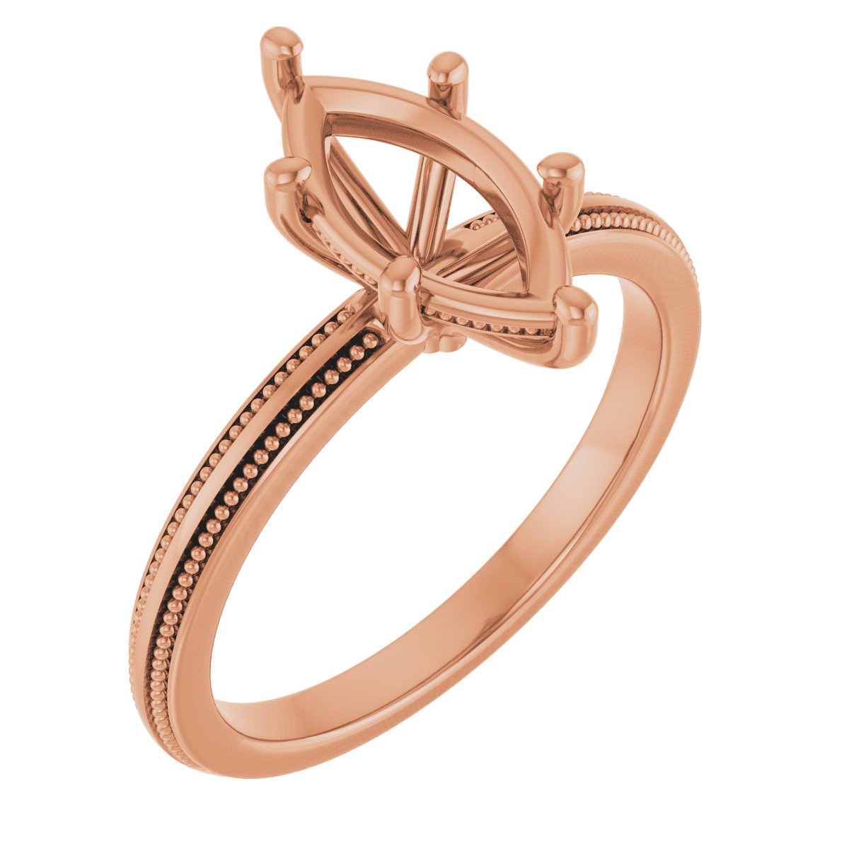 Solitaire Milgrain Engagement Ring