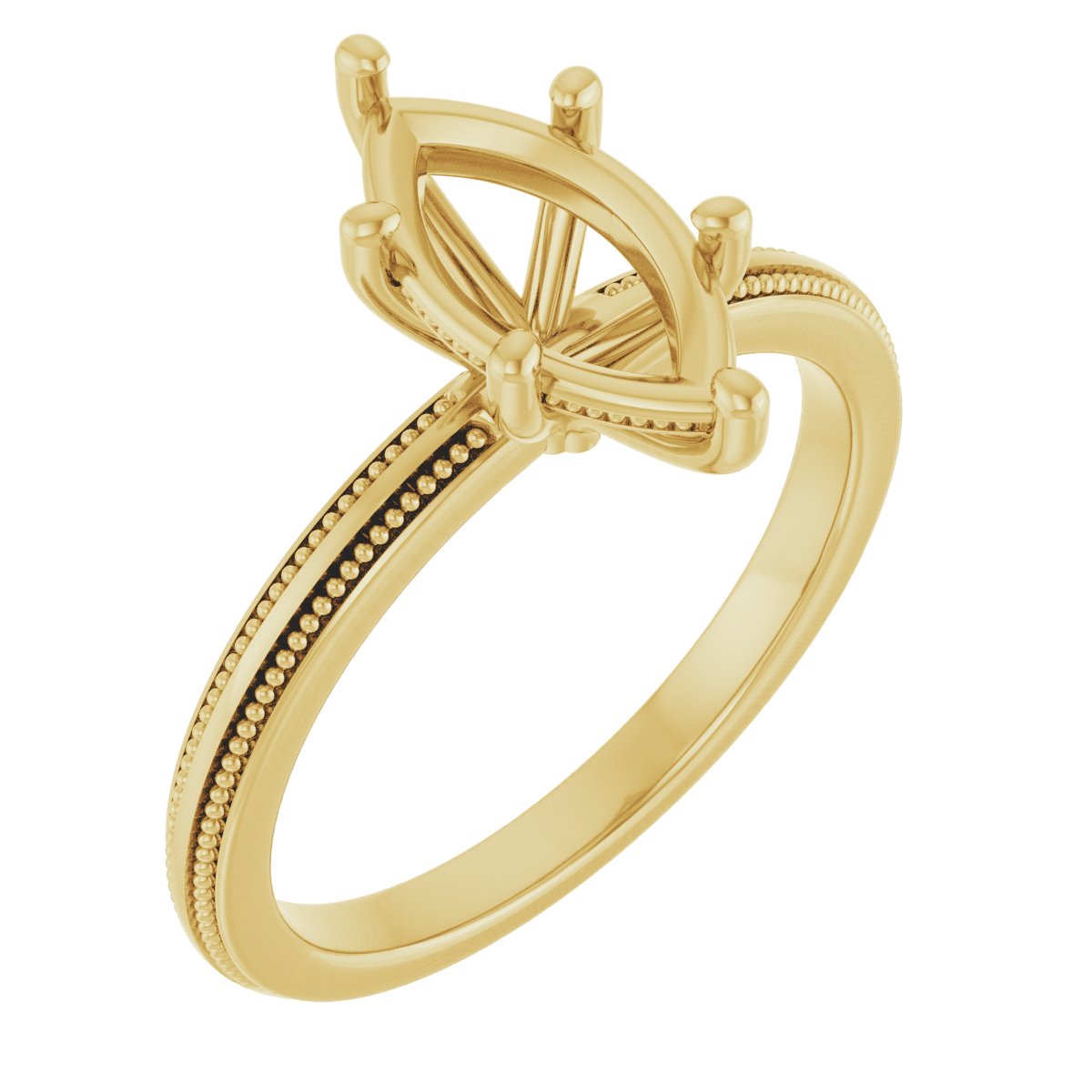 Solitaire Milgrain Engagement Ring