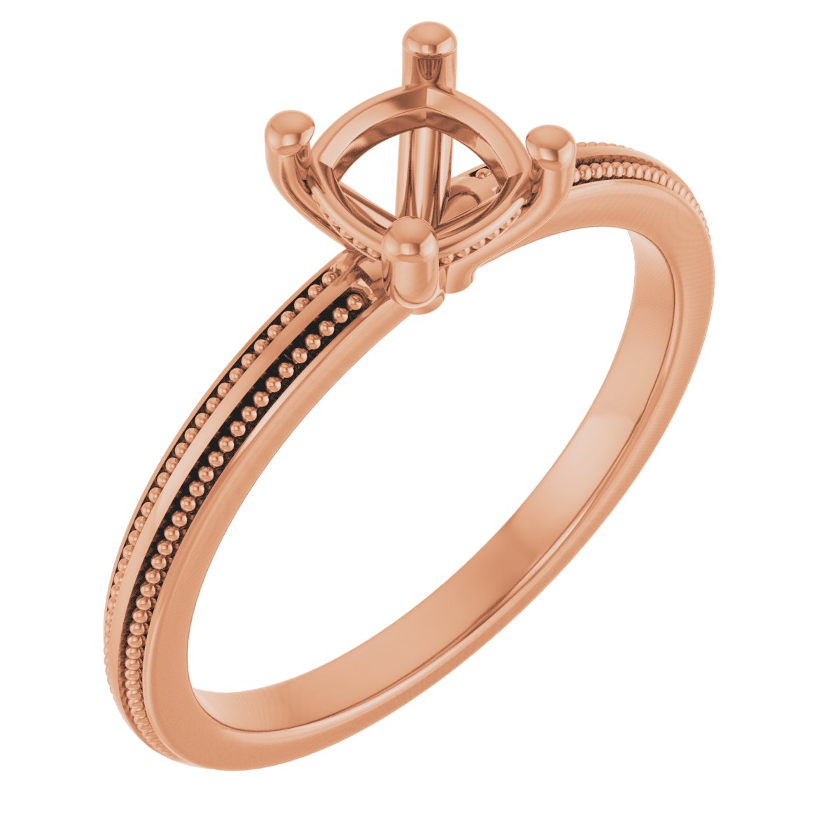 Solitaire Milgrain Engagement Ring