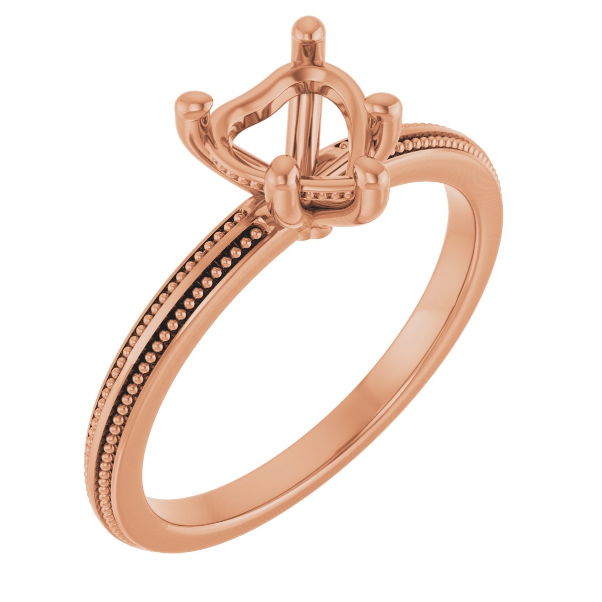 Solitaire Milgrain Engagement Ring