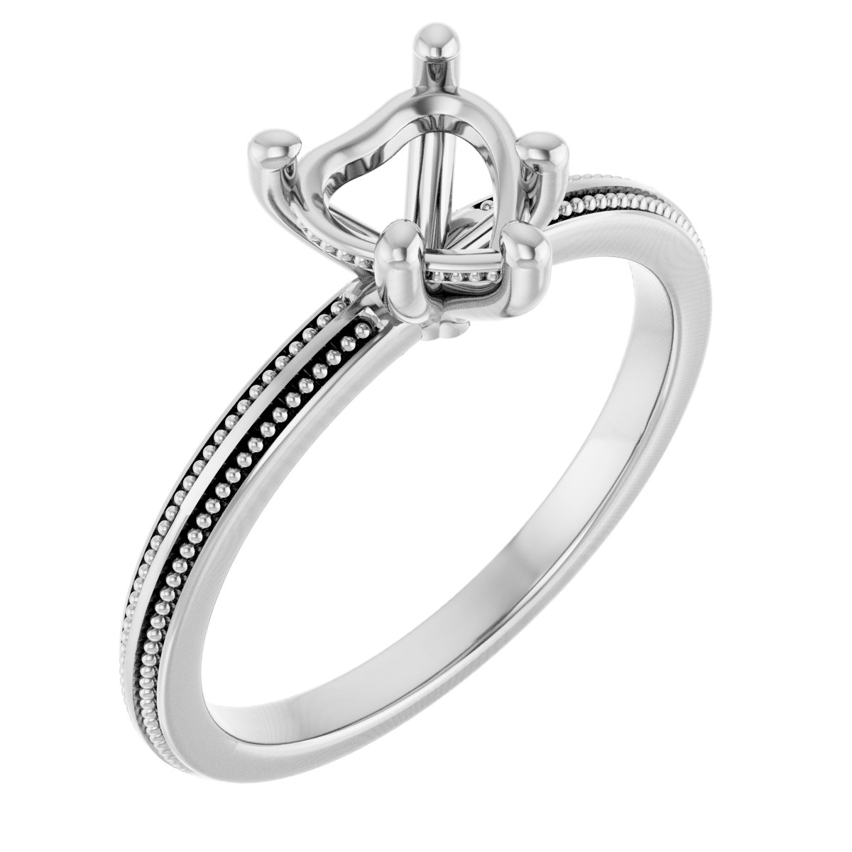 Solitaire Milgrain Engagement Ring