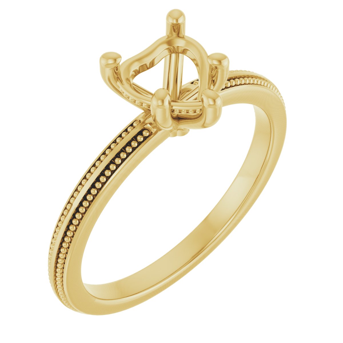 Solitaire Milgrain Engagement Ring