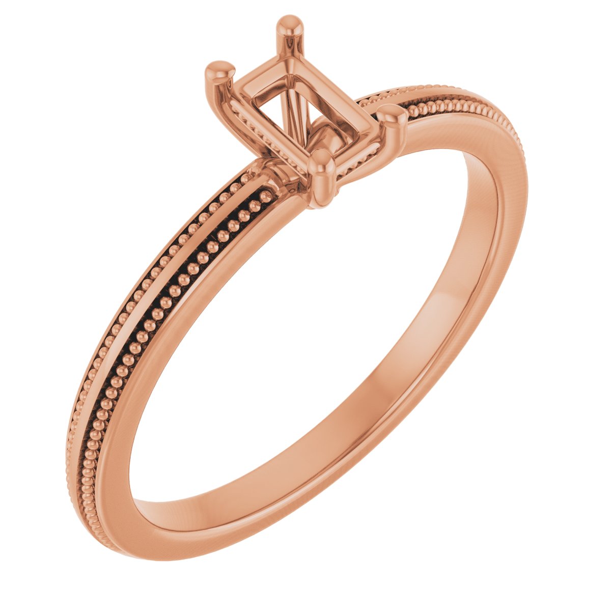 Solitaire Milgrain Engagement Ring