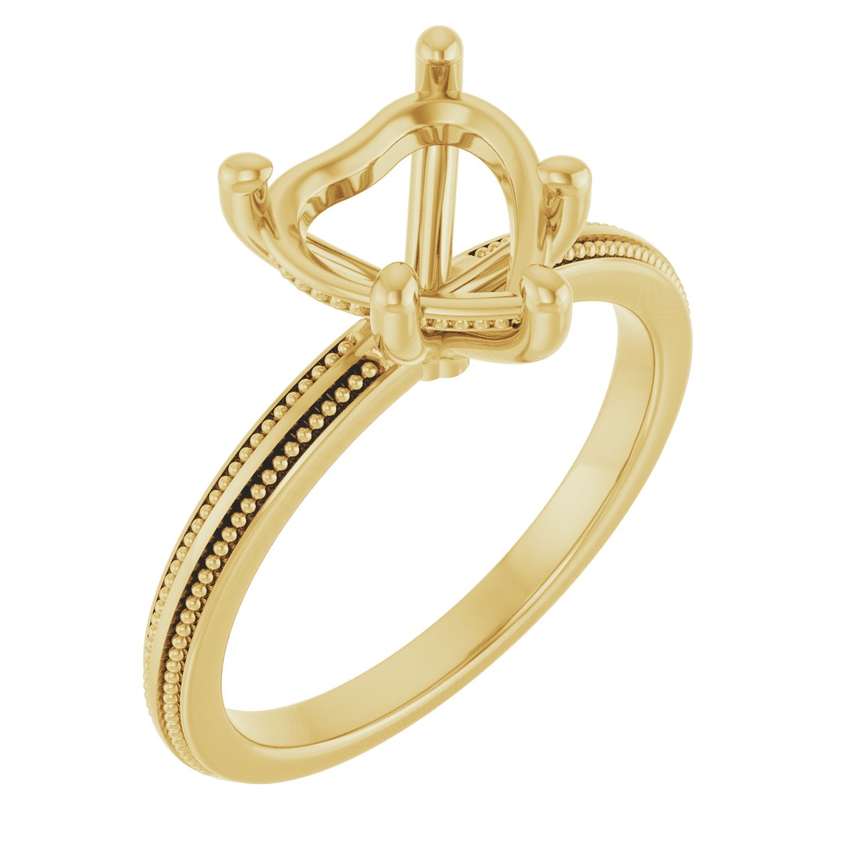 Solitaire Milgrain Engagement Ring