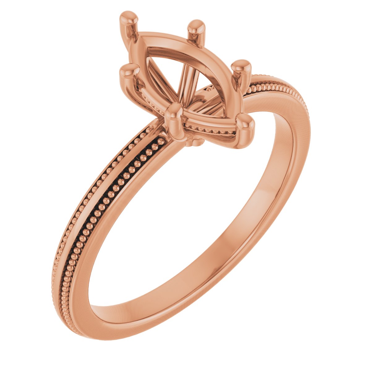 Solitaire Milgrain Engagement Ring