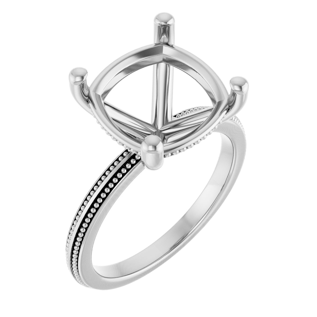Solitaire Milgrain Engagement Ring