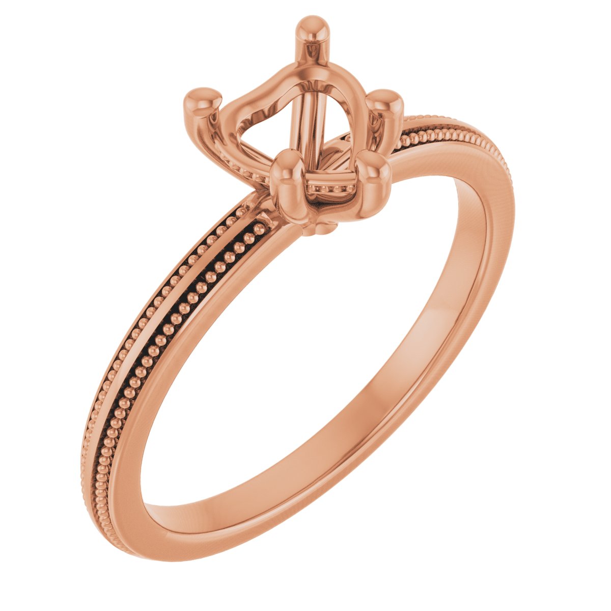 Solitaire Milgrain Engagement Ring