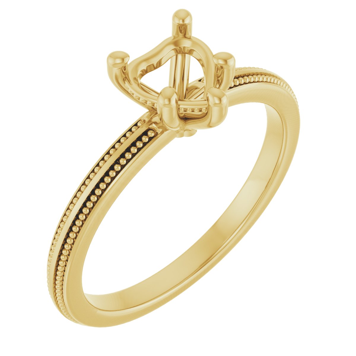 Solitaire Milgrain Engagement Ring