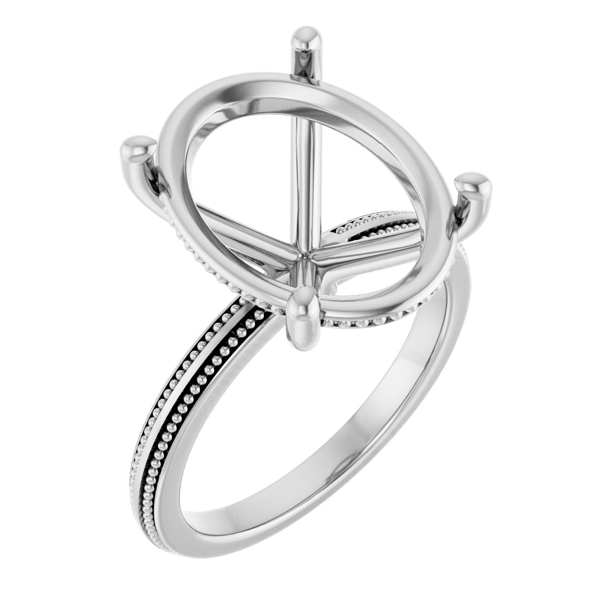 Solitaire Milgrain Engagement Ring