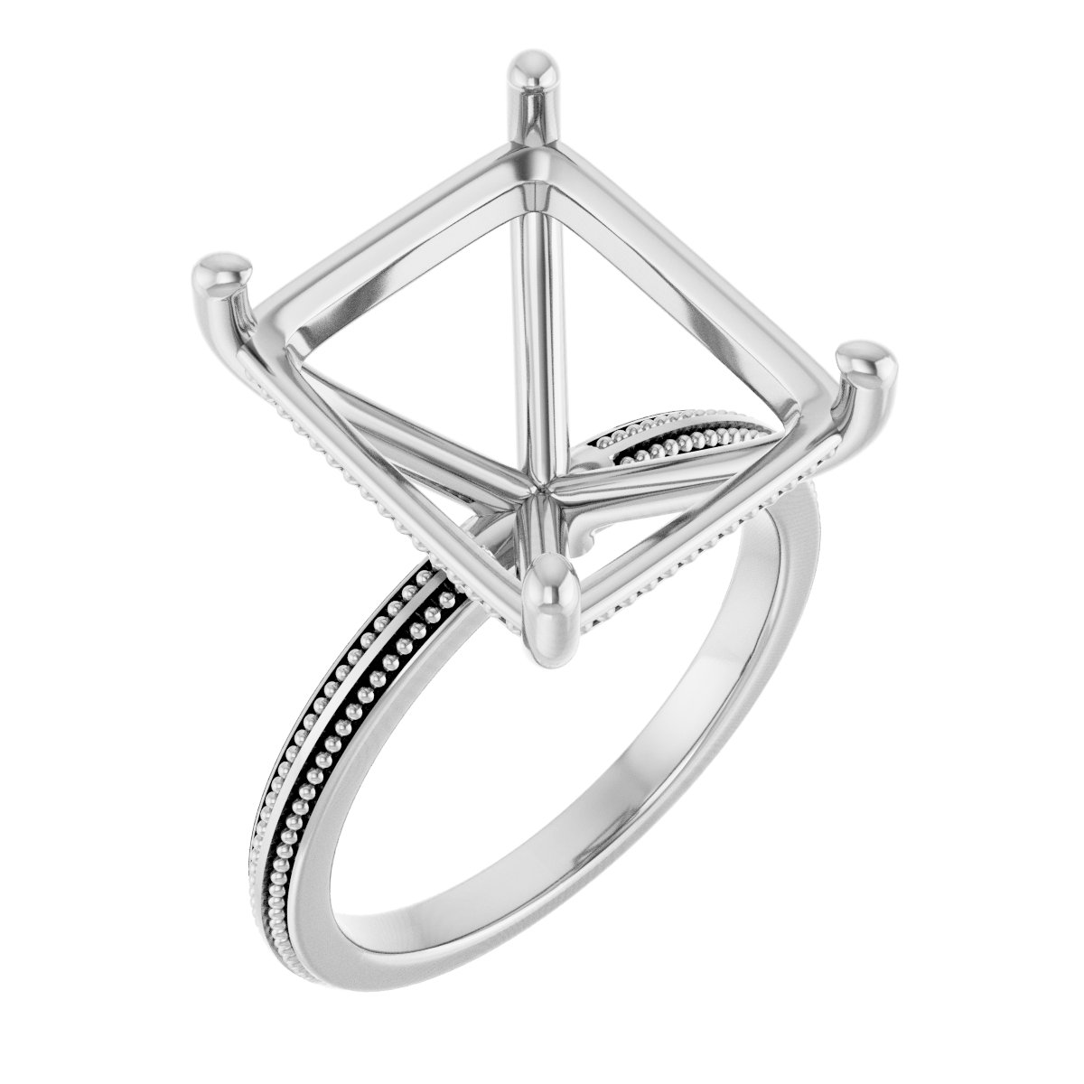 Solitaire Milgrain Engagement Ring