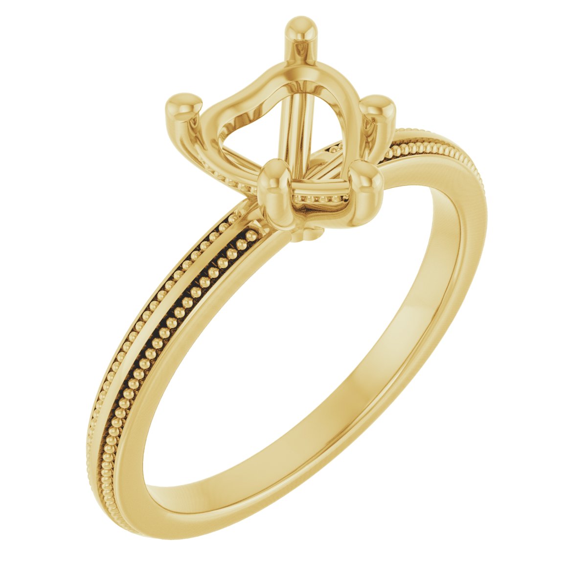 Solitaire Milgrain Engagement Ring