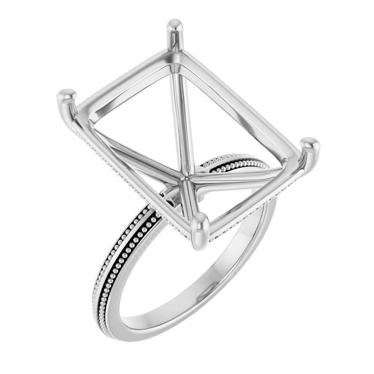 Solitaire Milgrain Engagement Ring