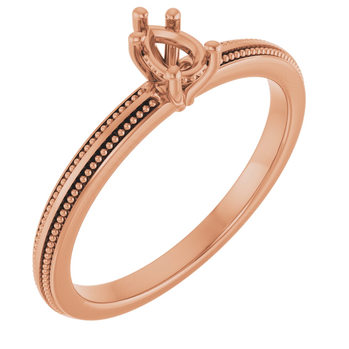 Solitaire Milgrain Engagement Ring