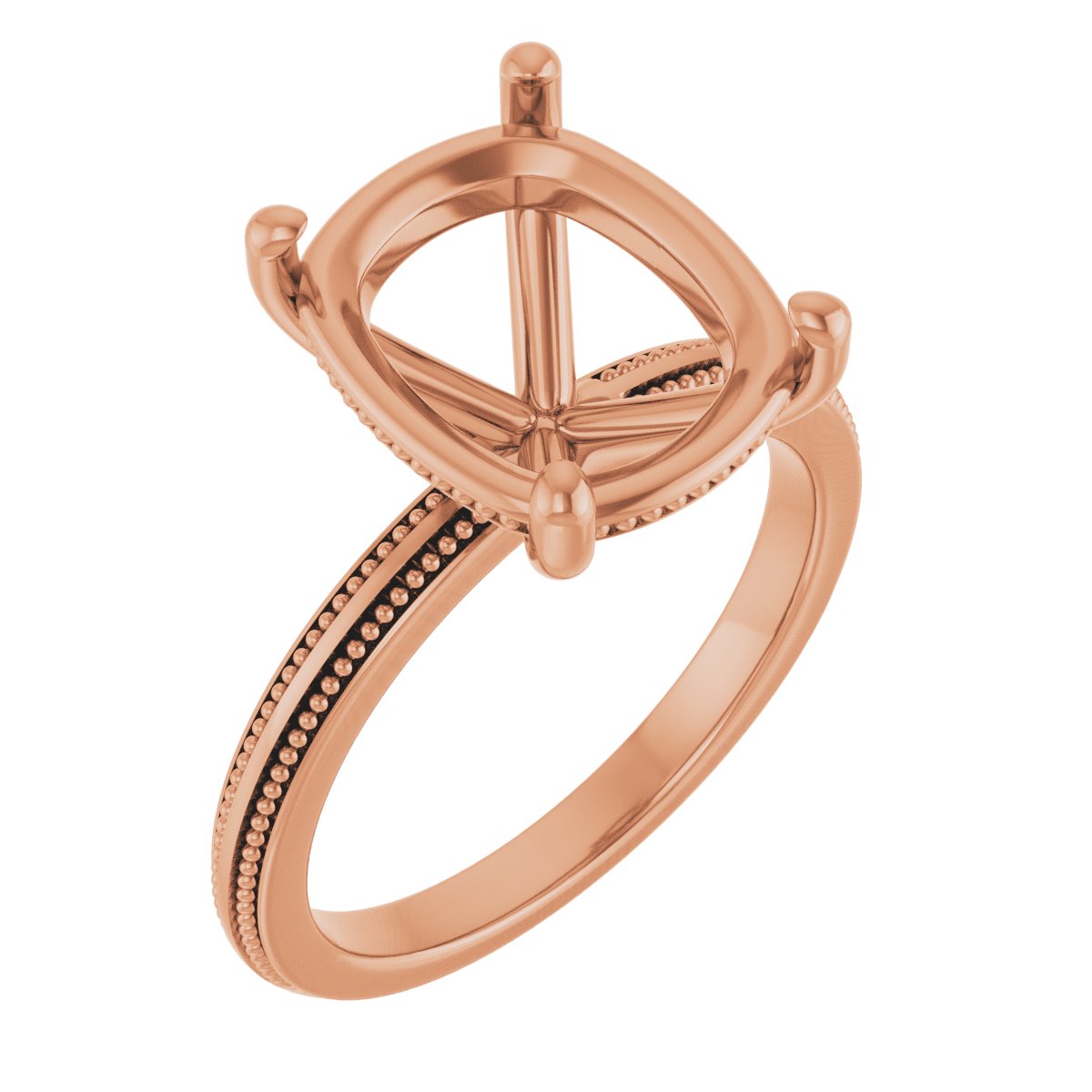 Solitaire Milgrain Engagement Ring