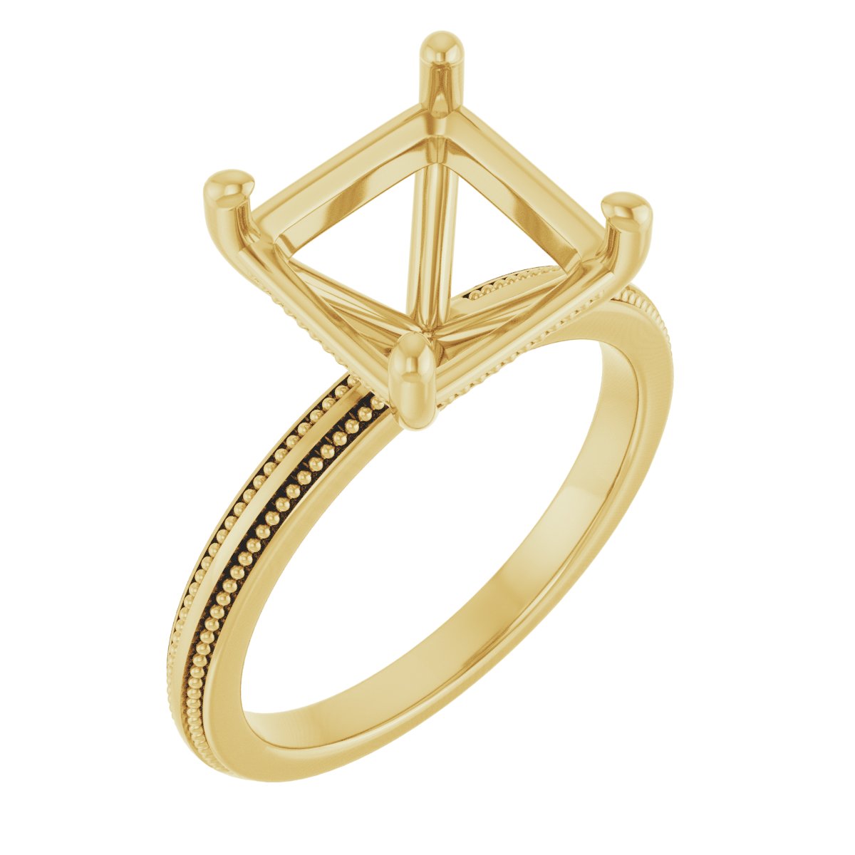 Solitaire Milgrain Engagement Ring