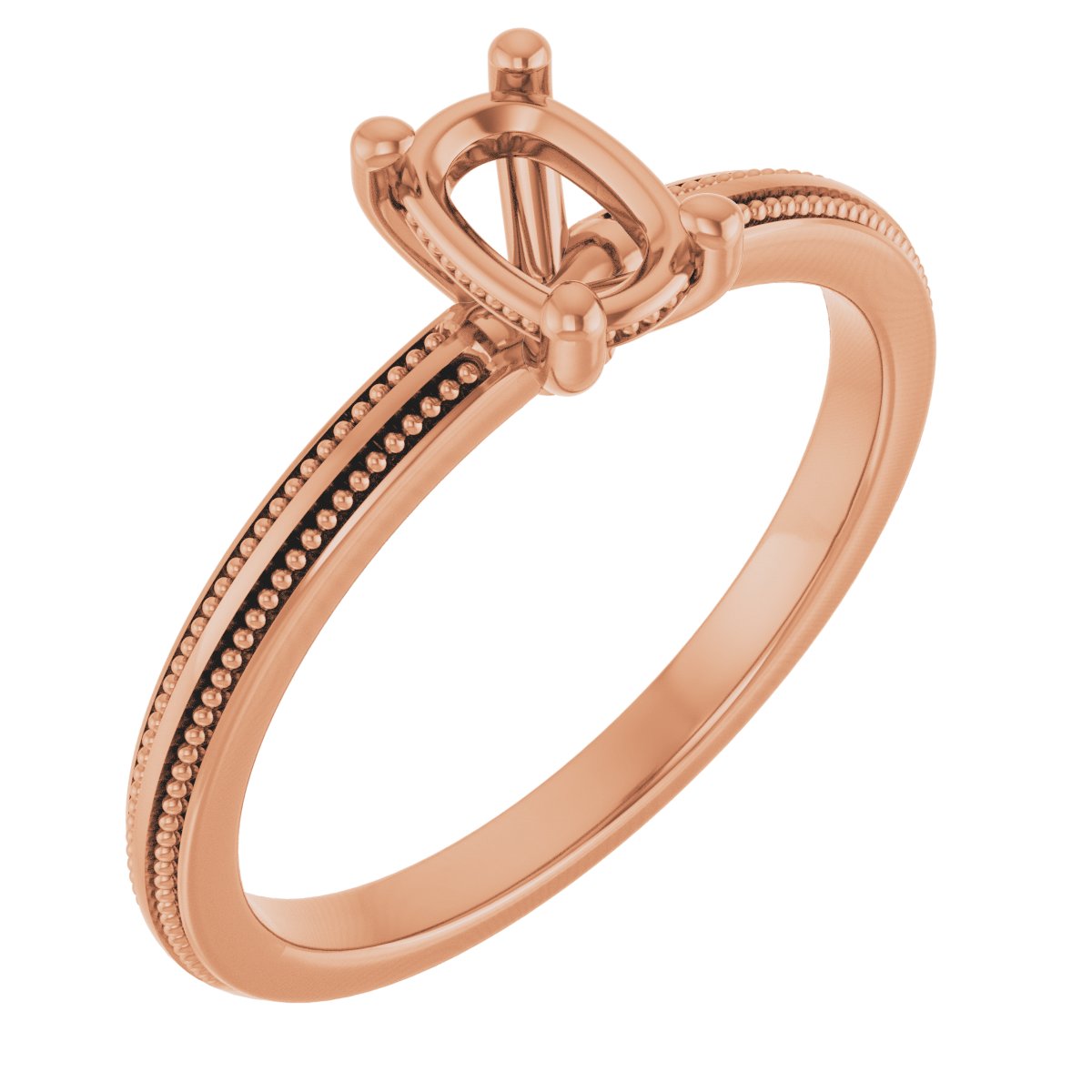 Solitaire Milgrain Engagement Ring