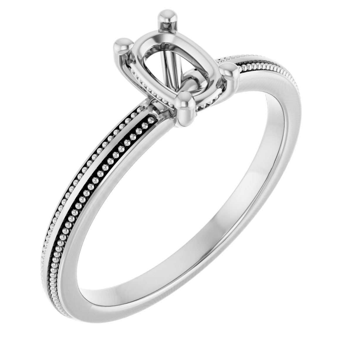 Solitaire Milgrain Engagement Ring