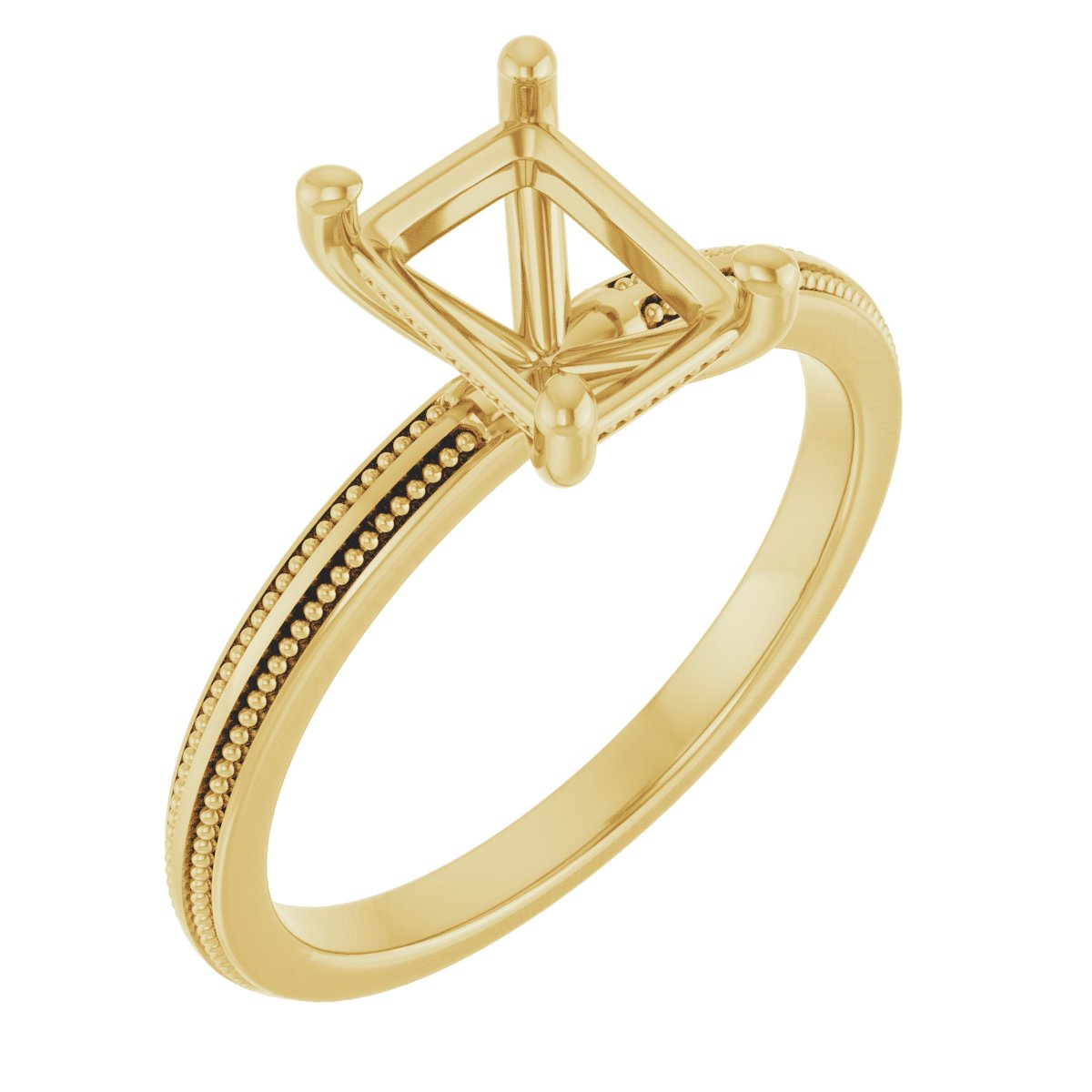 Solitaire Milgrain Engagement Ring