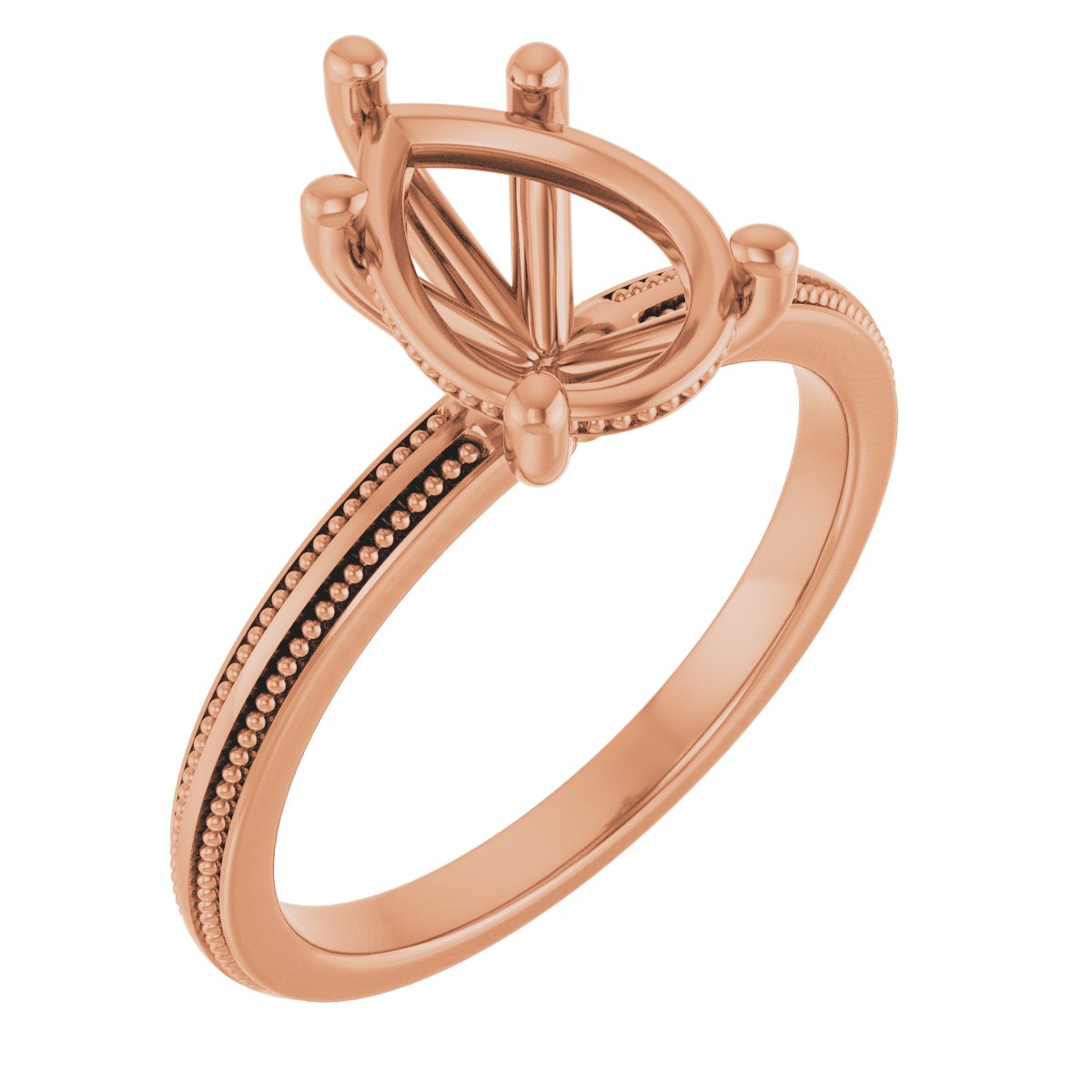 Solitaire Milgrain Engagement Ring