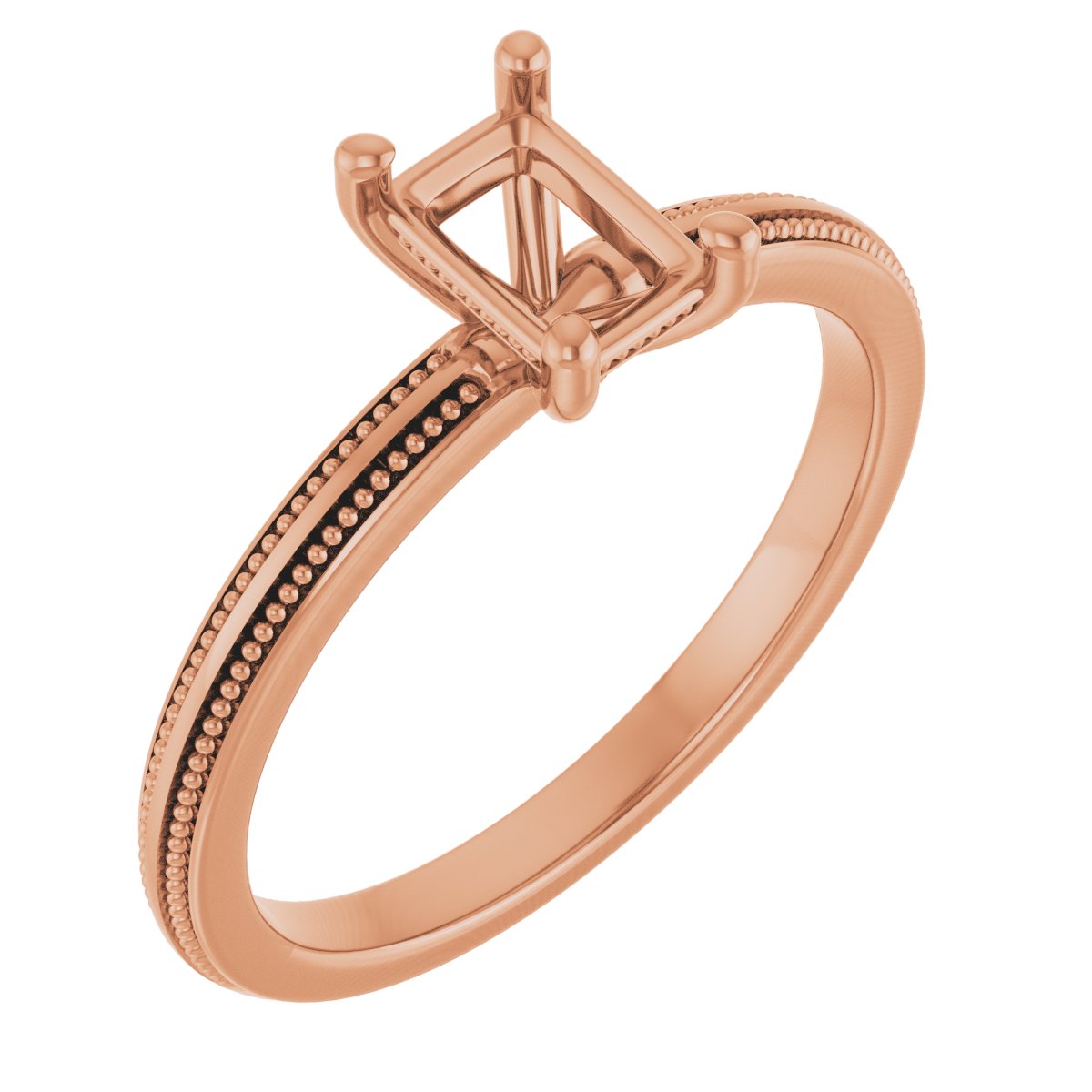 Solitaire Milgrain Engagement Ring