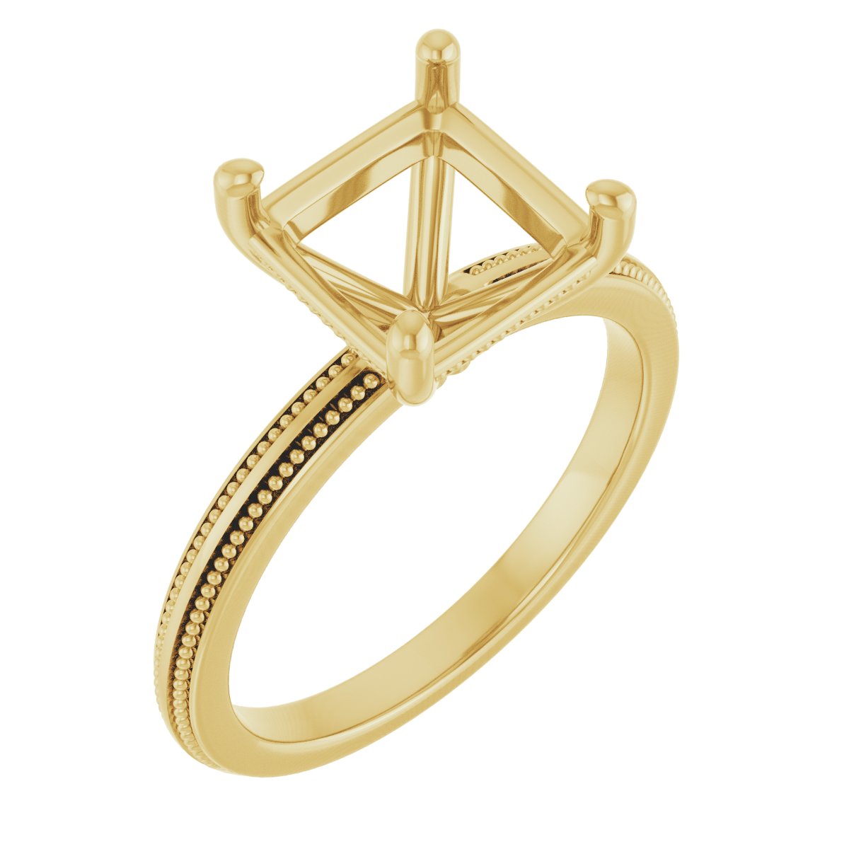 Solitaire Milgrain Engagement Ring