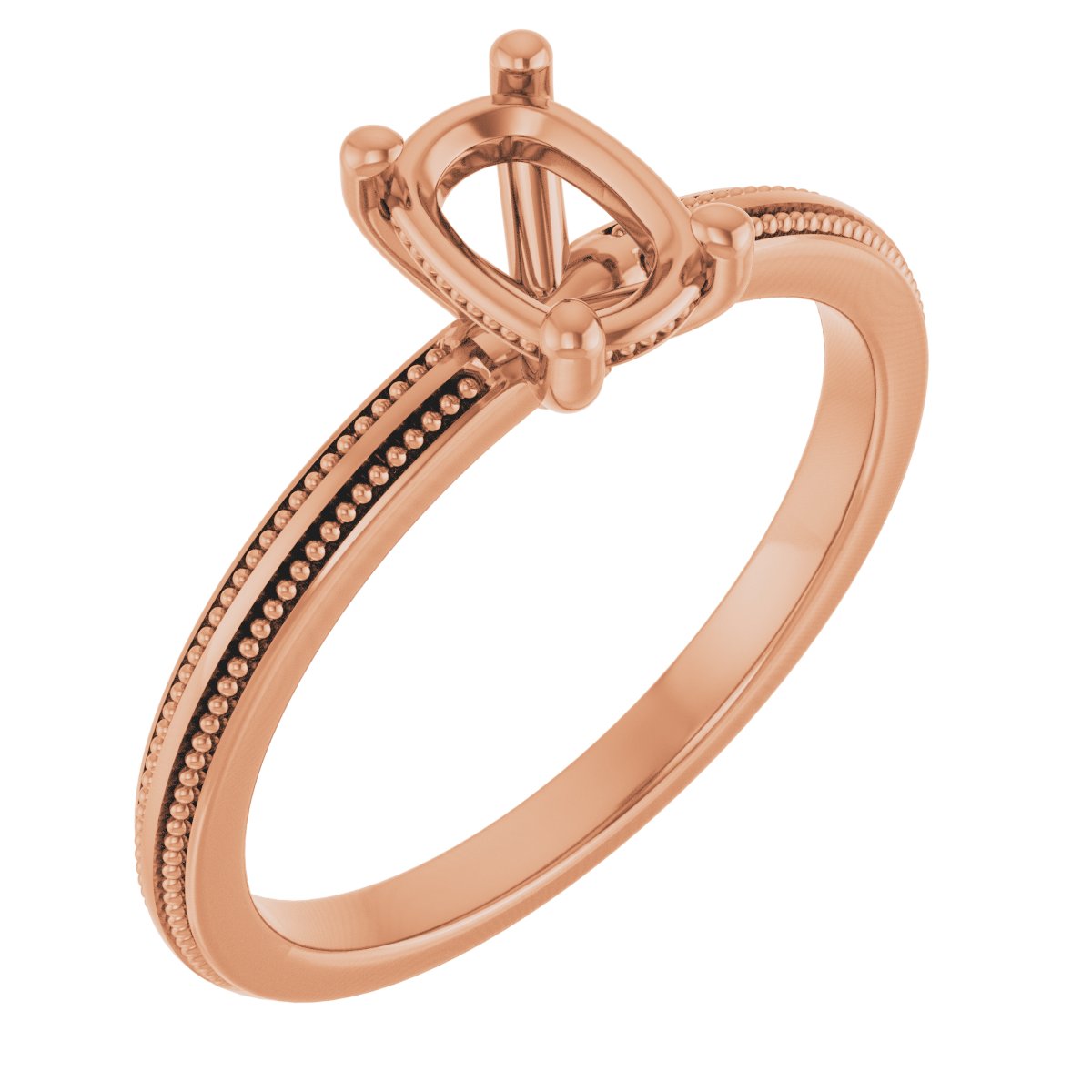 Solitaire Milgrain Engagement Ring