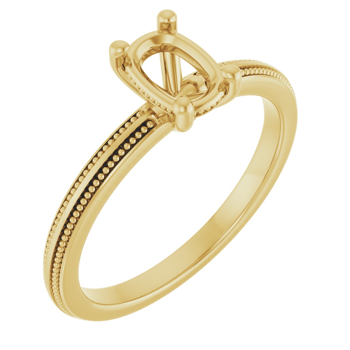 Solitaire Milgrain Engagement Ring