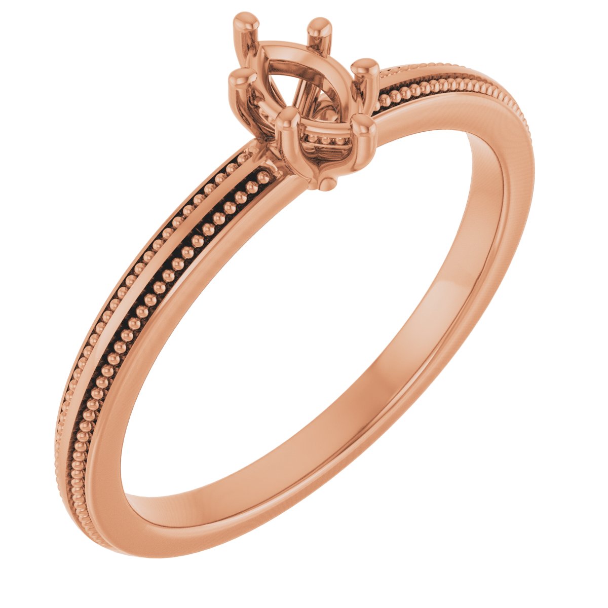 Solitaire Milgrain Engagement Ring
