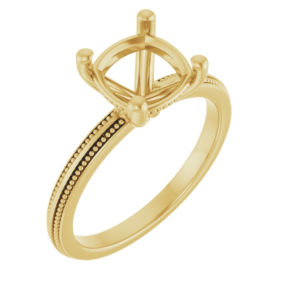 Solitaire Milgrain Engagement Ring