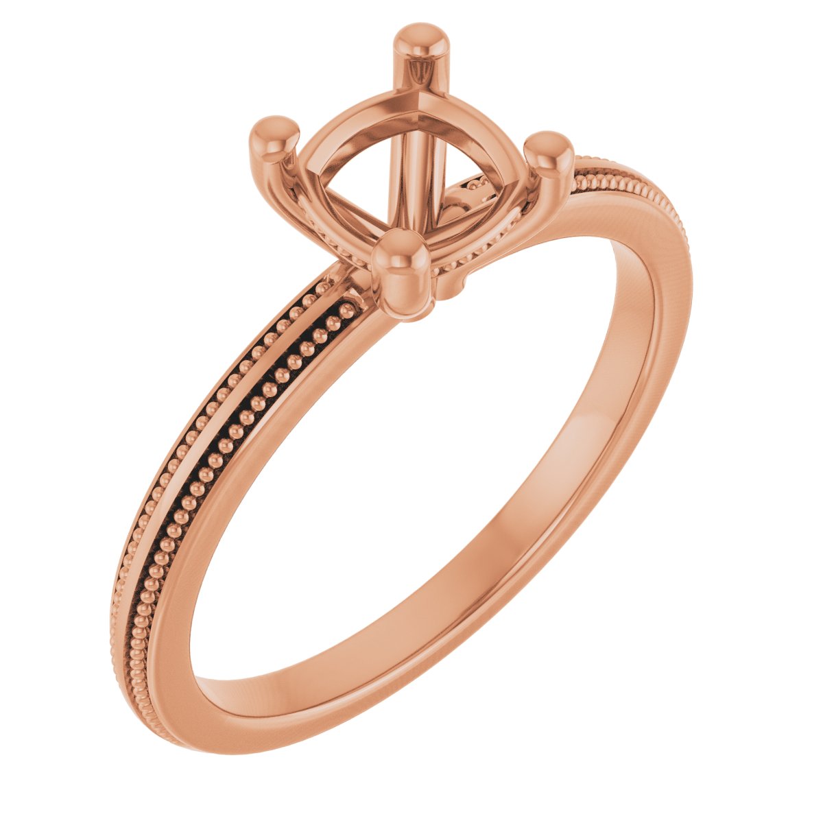Solitaire Milgrain Engagement Ring