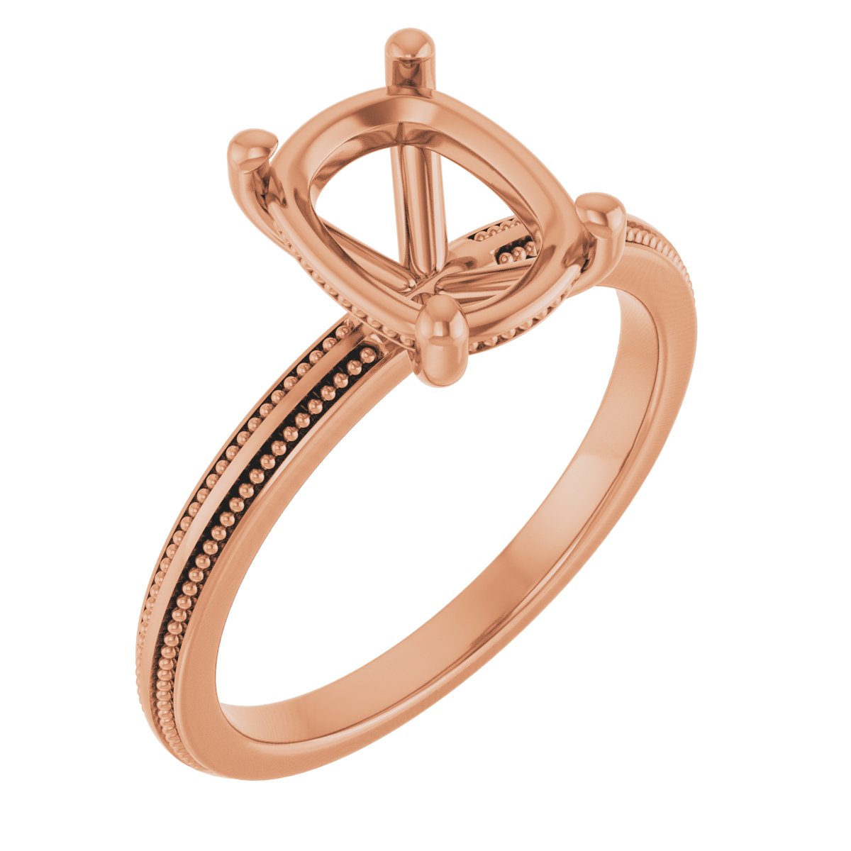 Solitaire Milgrain Engagement Ring