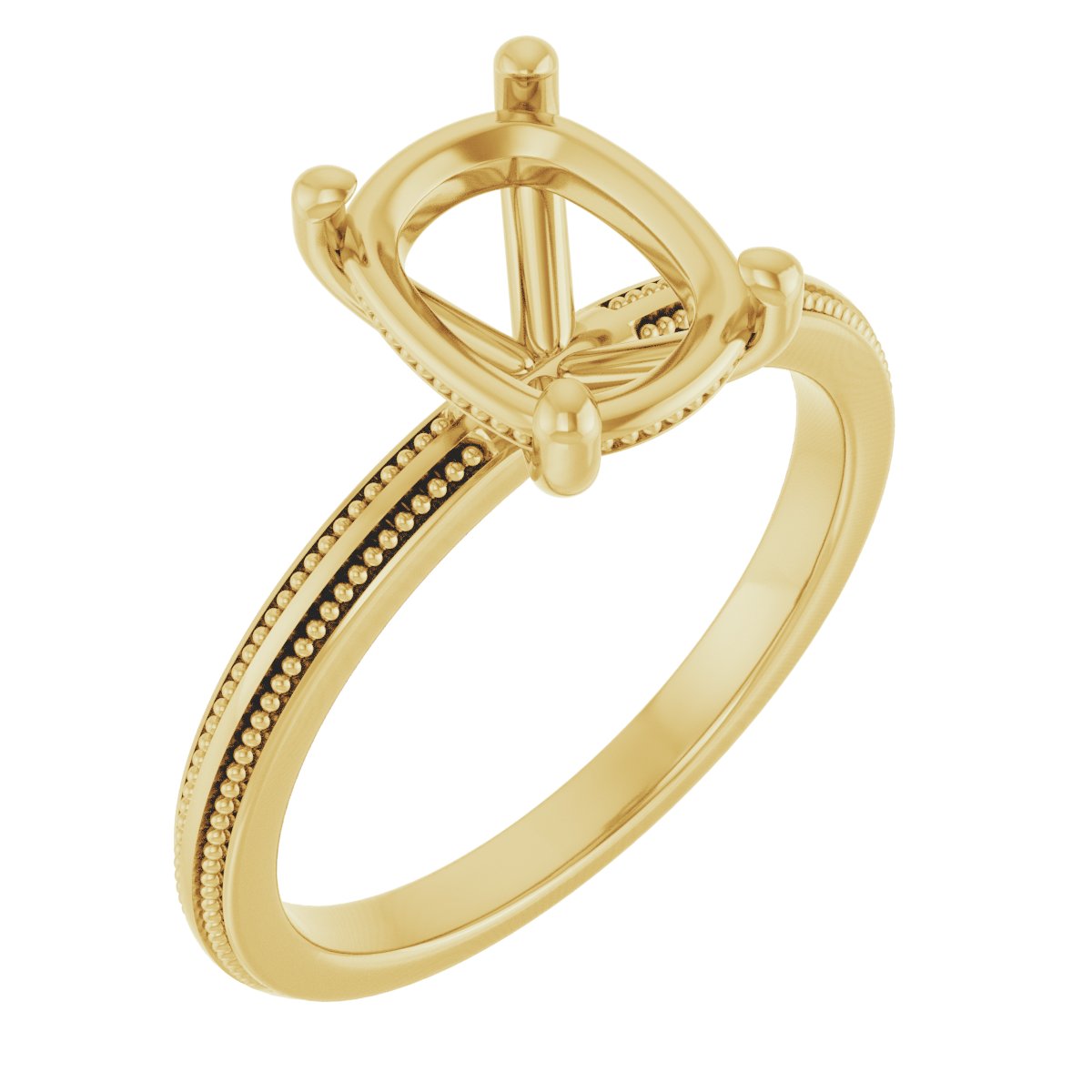 Solitaire Milgrain Engagement Ring
