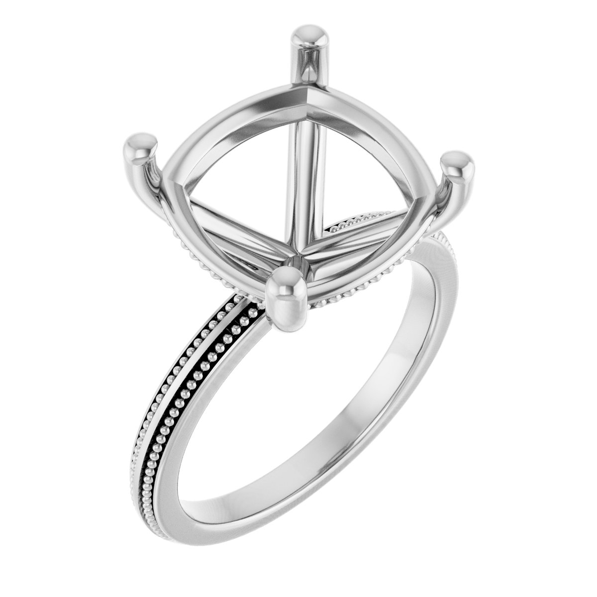 Solitaire Milgrain Engagement Ring