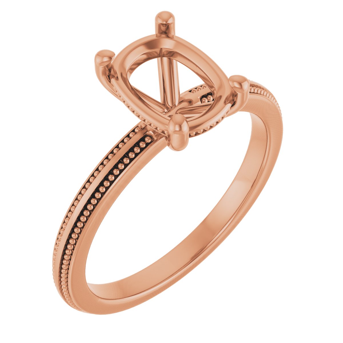 Solitaire Milgrain Engagement Ring