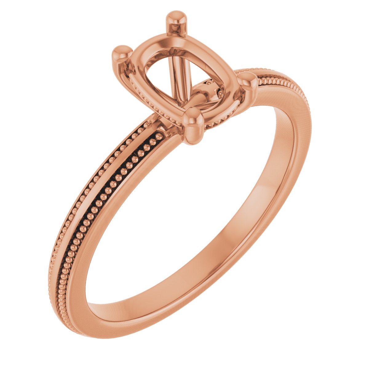 Solitaire Milgrain Engagement Ring