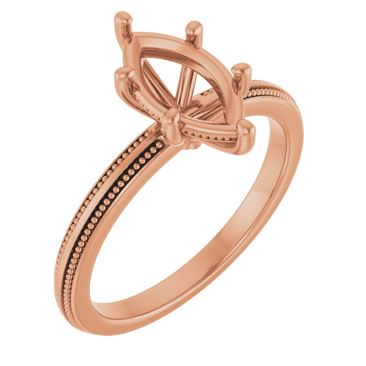 Solitaire Milgrain Engagement Ring