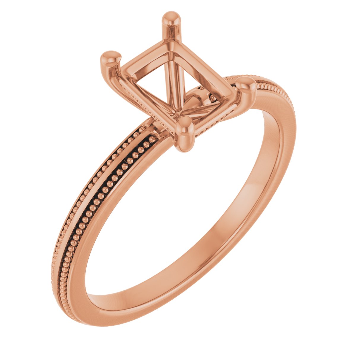 Solitaire Milgrain Engagement Ring
