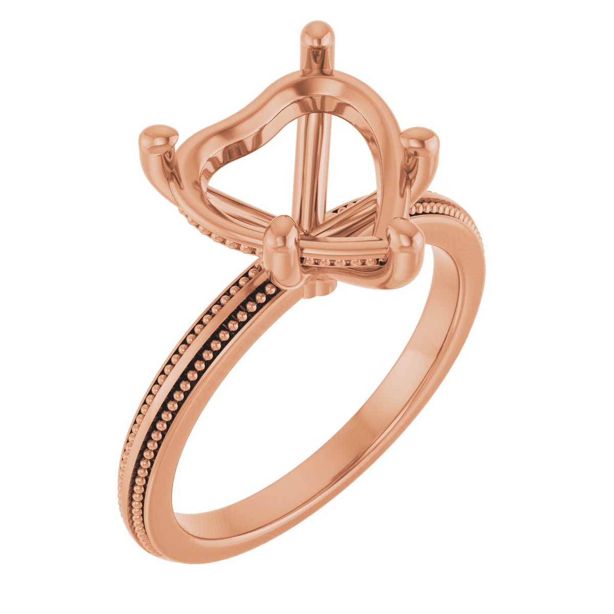Solitaire Milgrain Engagement Ring