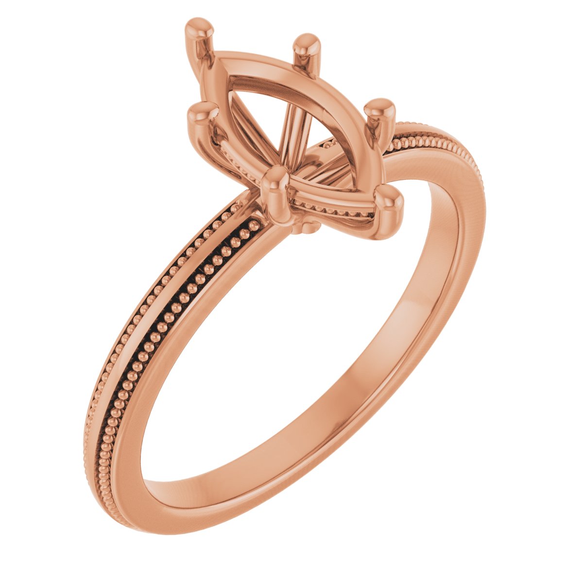 Solitaire Milgrain Engagement Ring