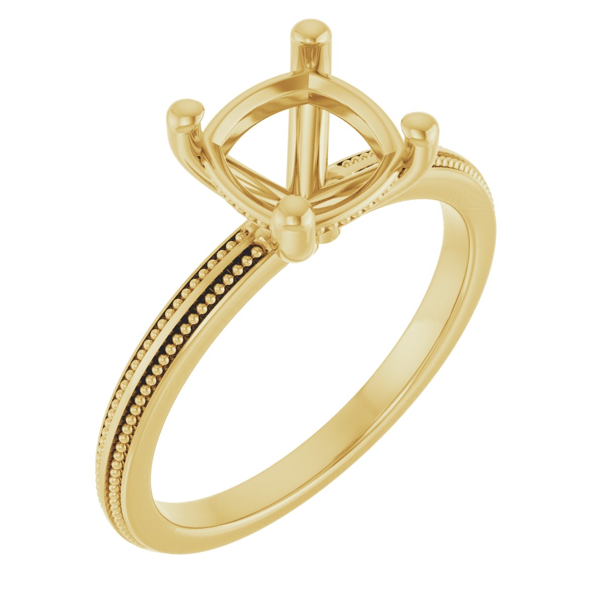 Solitaire Milgrain Engagement Ring