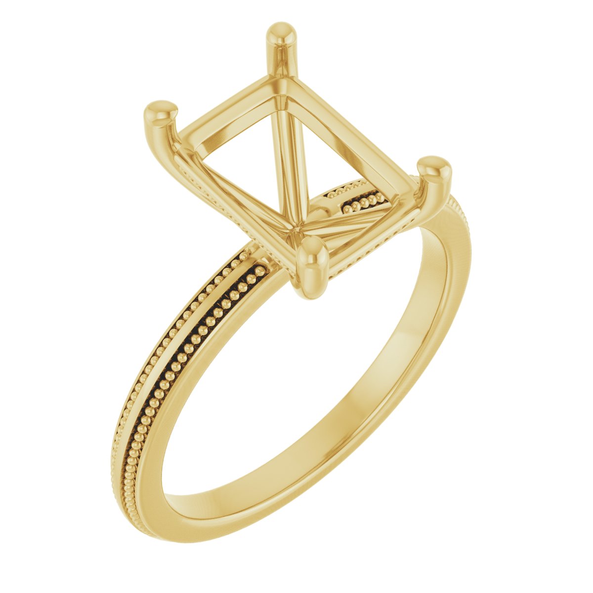 Solitaire Milgrain Engagement Ring