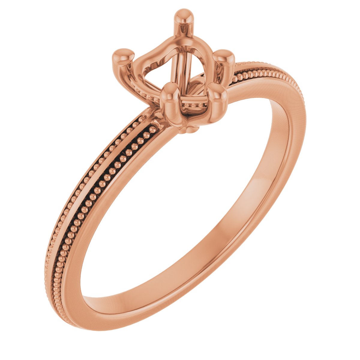Solitaire Milgrain Engagement Ring