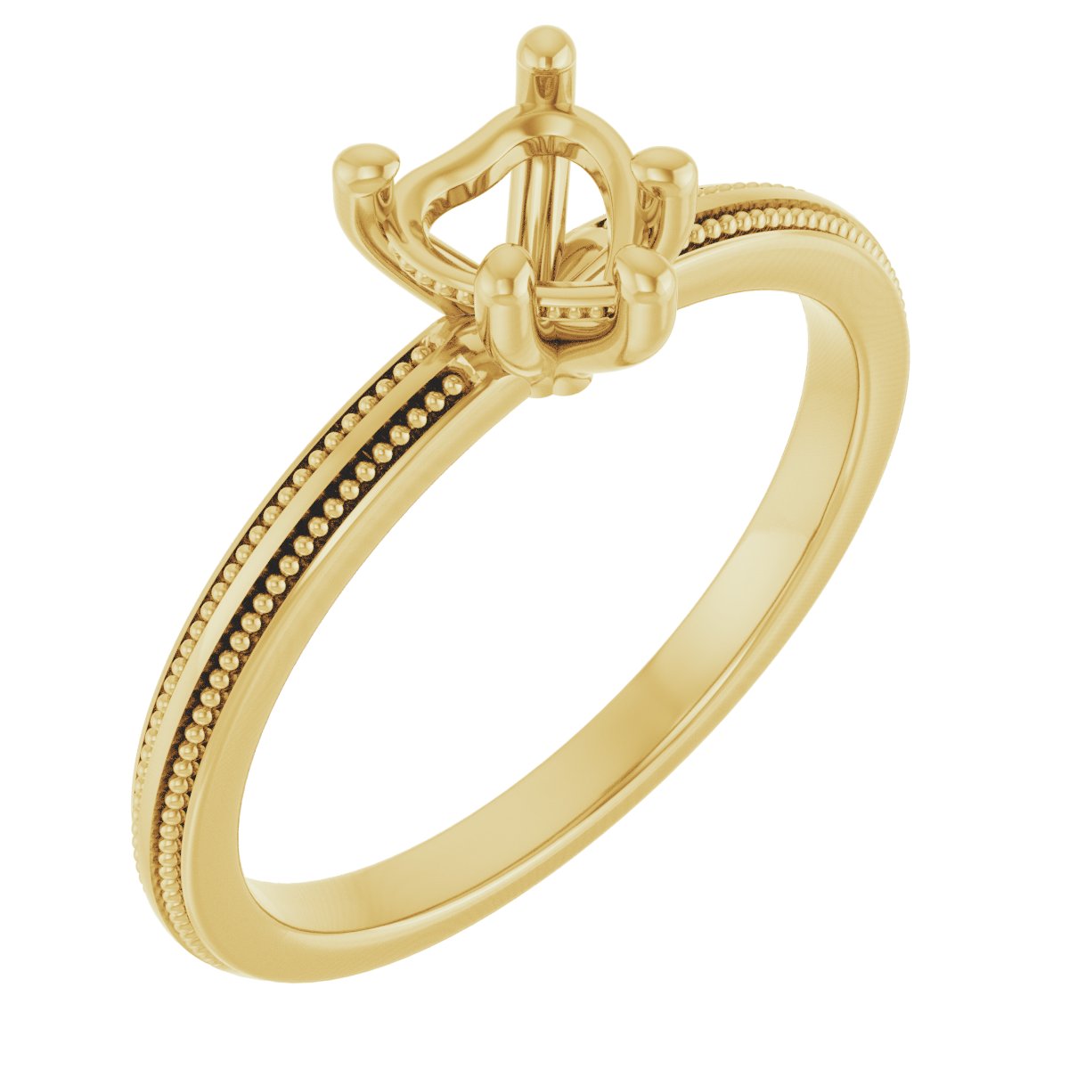 Solitaire Milgrain Engagement Ring